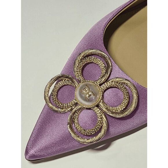 💜 SAM EDELMAN Wanda Tour Lilac Dress Flats MSRP $158 SIZES 6,5 and 9 NEW IN BOX - Picture 10 of 16